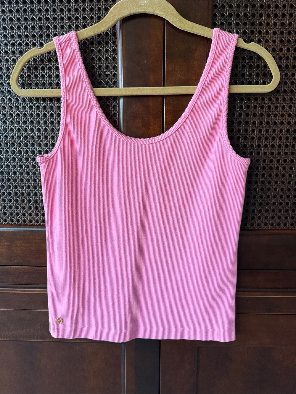 Lilly Pulitzer Pink Ribbed Scoop Tank